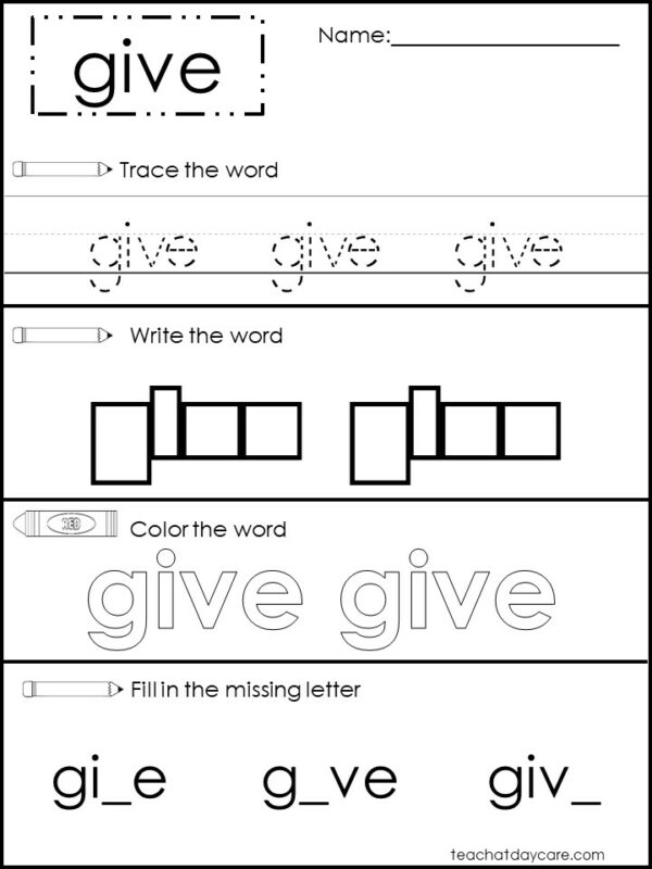 Dolch 1st Grade Sight Words Word Work Worksheets | Made By Teachers
