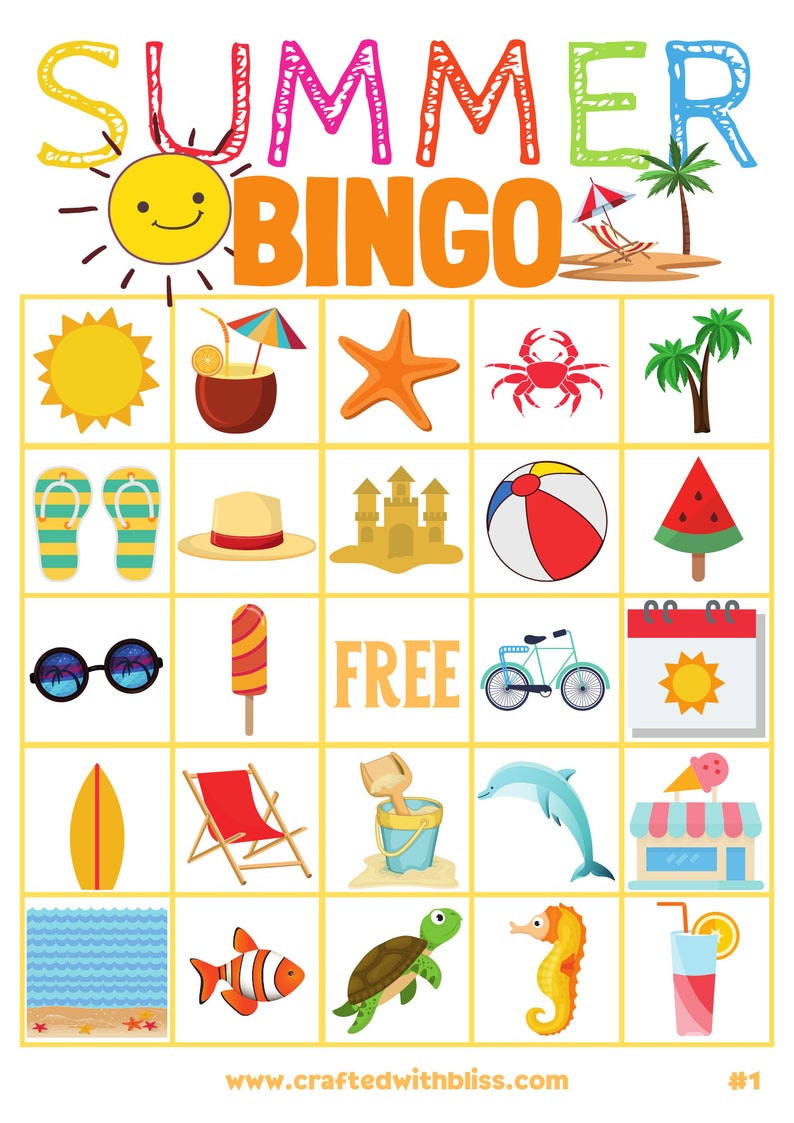 Summer Bingo For Kids Summer Printable For Kids Made By Teachers Summer Bingo For Kids Summer Printable For Kids Made By Teachers