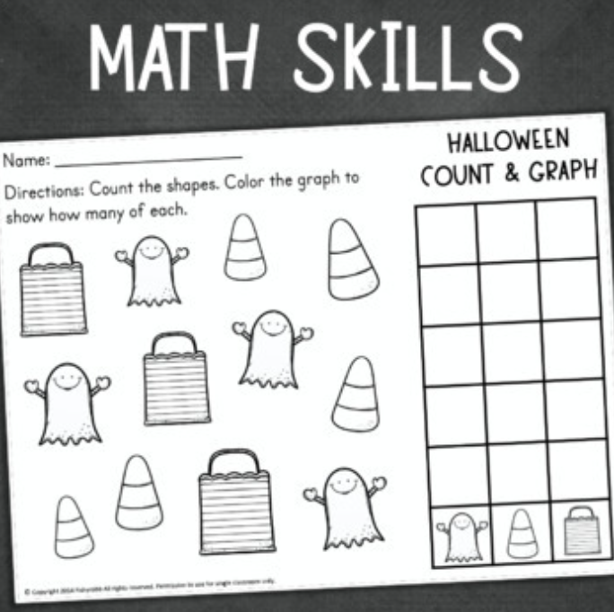 halloween math and reading worksheets kindergarten made by teachers