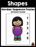 10 Shapes Number Sequence Picture Puzzles - Made By Teachers