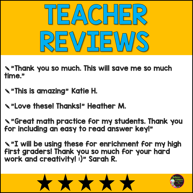 Word Problems 3rd Grade Worksheets Set A | Made By Teachers