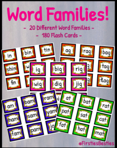 Word Family Flashcards! - Made By Teachers