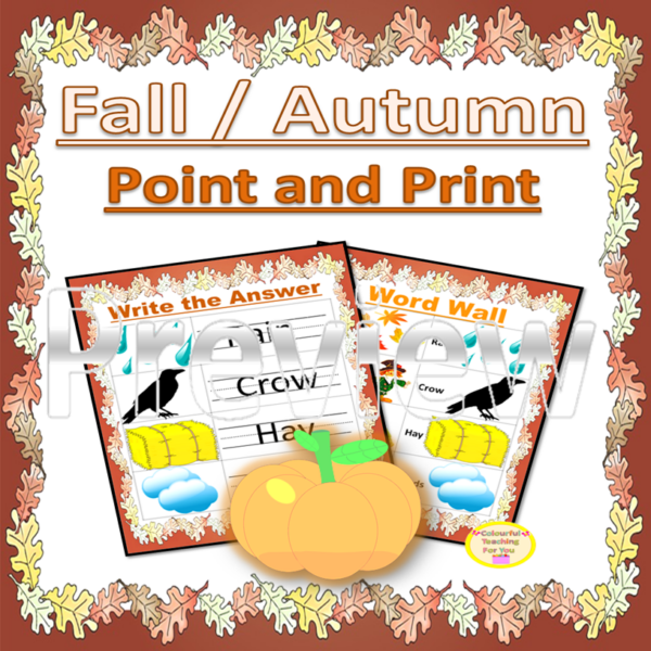 Fall Writing Activities for Kindergarten 1st grade