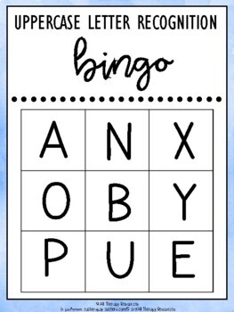 alphabet bingo uppercase letters game made by teachers
