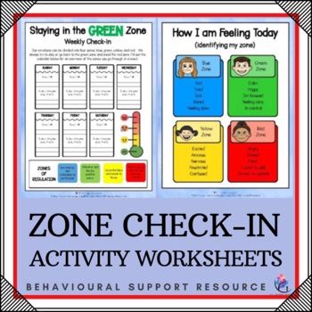 Staying in the GREEN Zone - Feelings Check In Printables