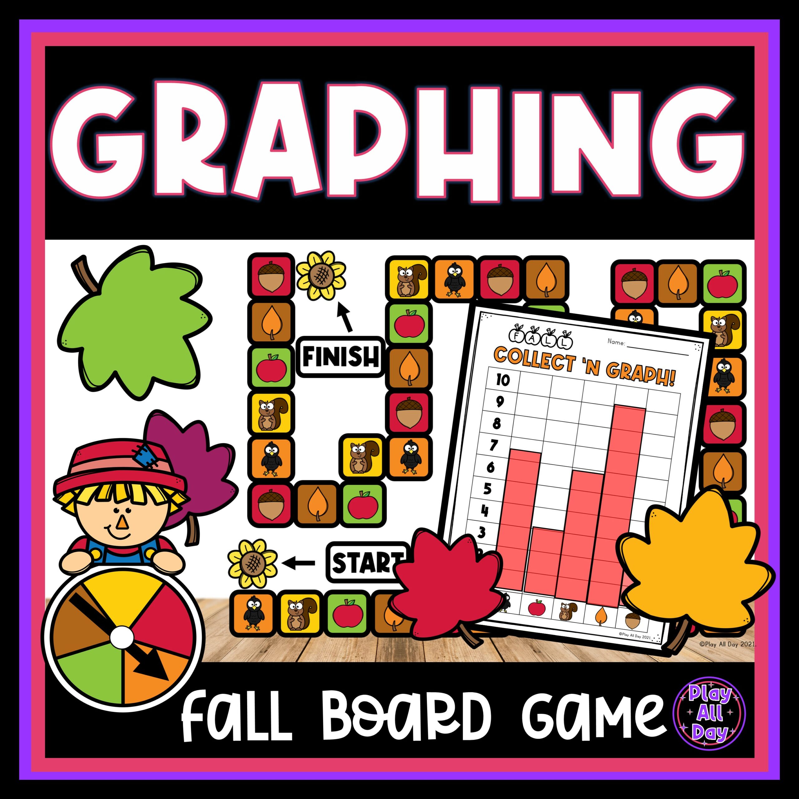 Fall Graphing | Collect and Graph Board Game