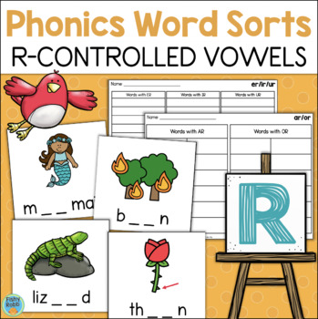 R Controlled Vowels Bossy R word sorts Printable Worksheets