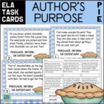 Author's Purpose Activities Task Cards Passages - Made By Teachers