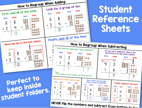 Addition and Subtraction with Regrouping Posters | Made By Teachers