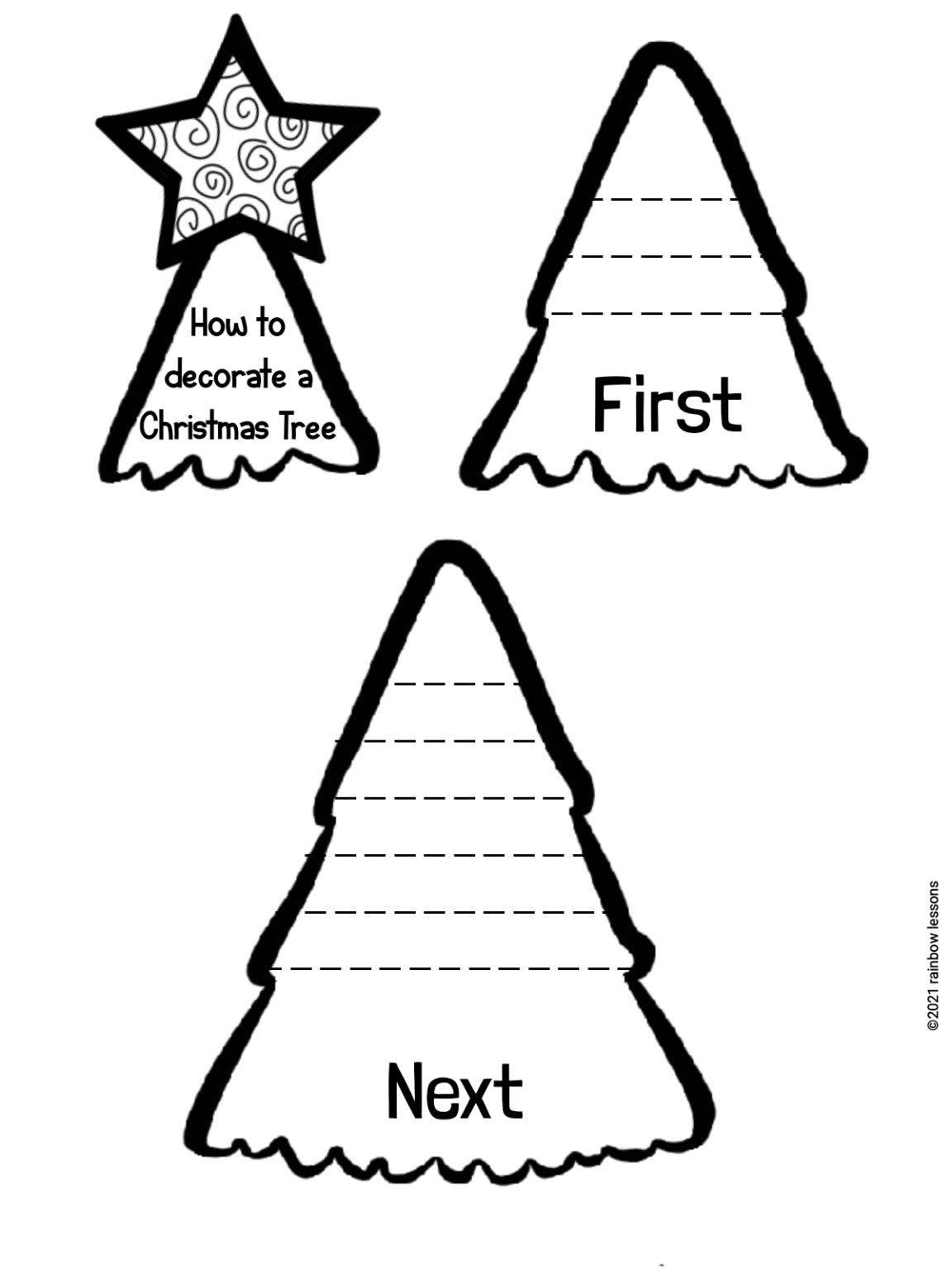 How to decorate a Christmas Tree Flip Book Made By Teachers