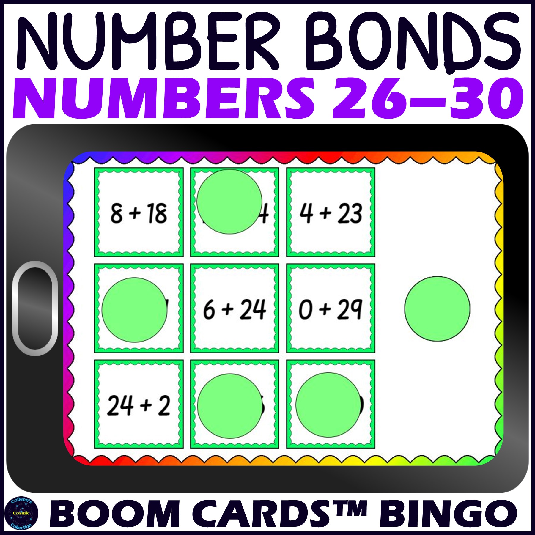 Number Bonds to 30 Game - Math Bingo - 26-30 - Made By Teachers