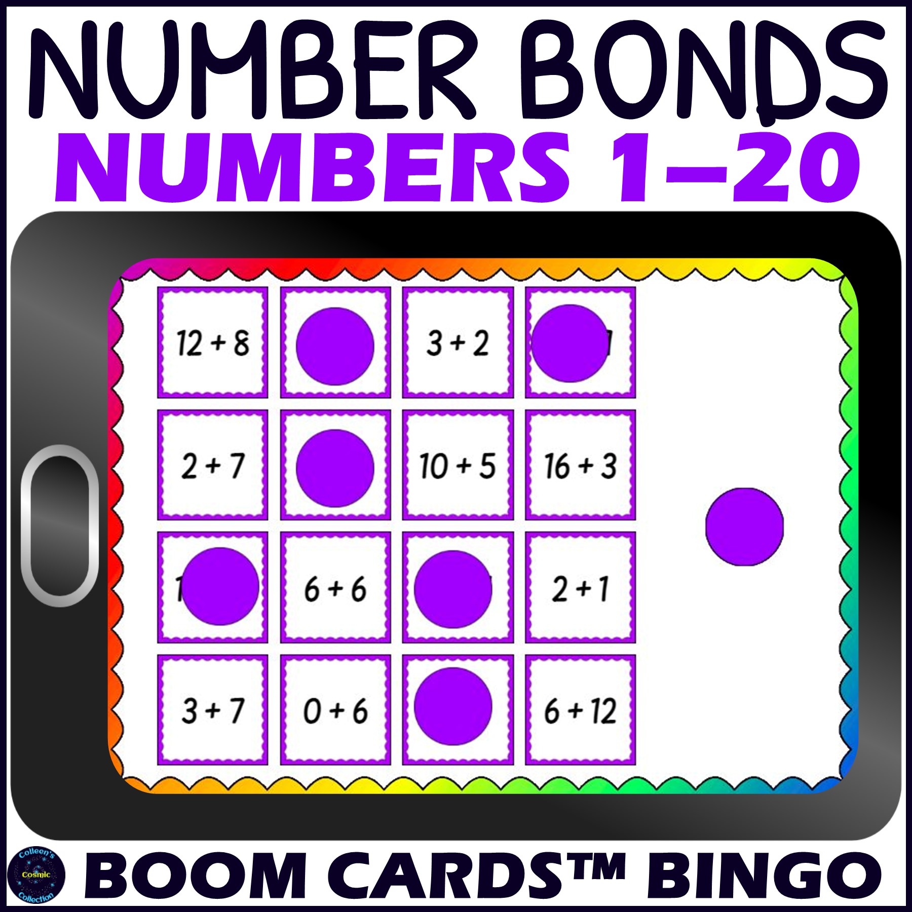 Number Bonds to 20 Game - Math Bingo - 1-20 - Made By Teachers