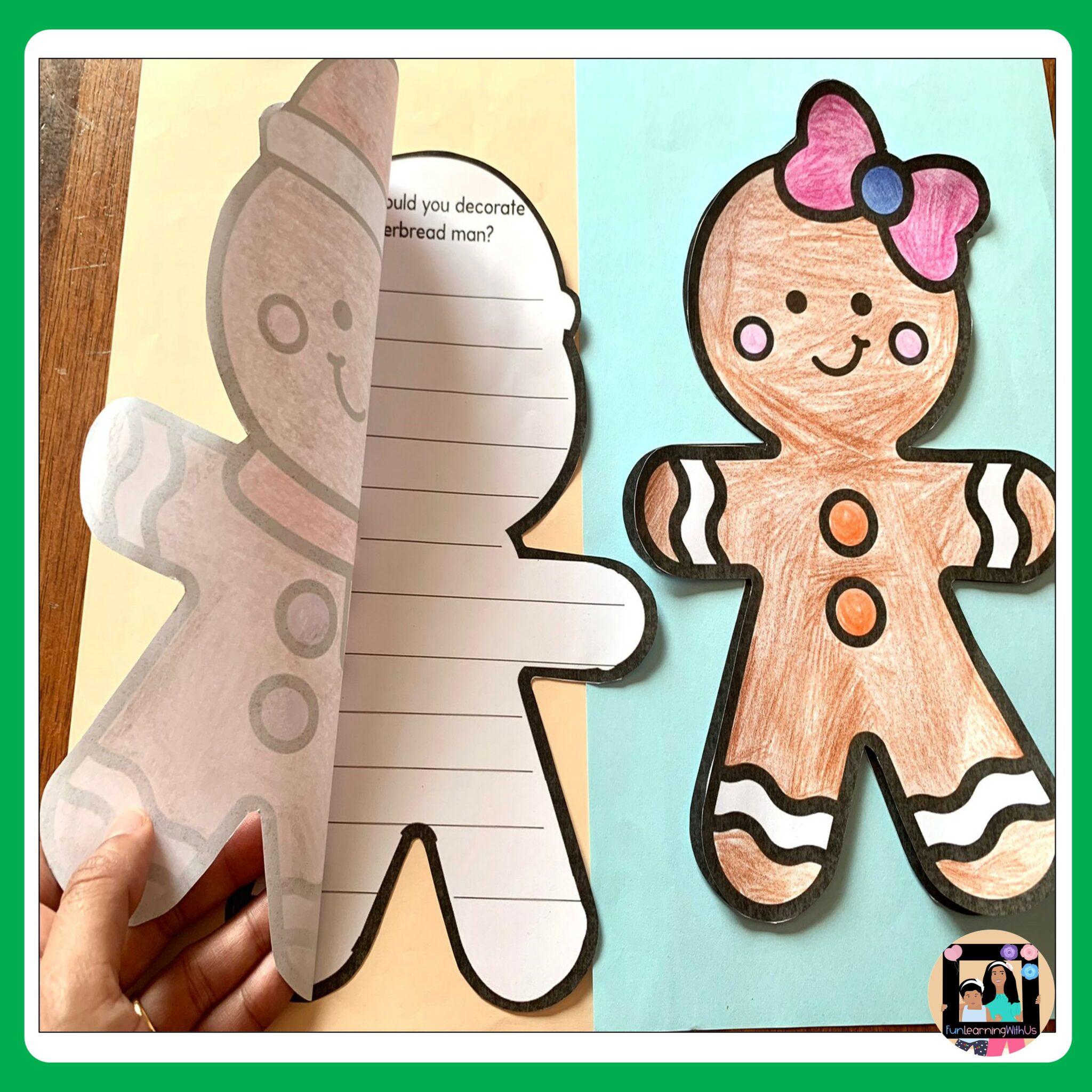 GINGERBREAD MAN Writing CRAFT Christmas Activities Made By Teachers