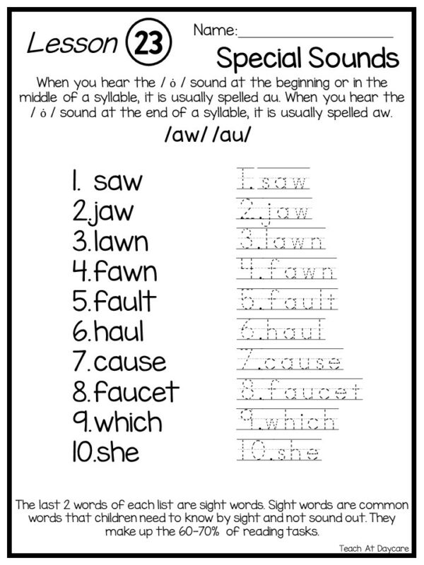 Special Sounds AW and AU 1st Grade Spelling Unit. Made By Teachers