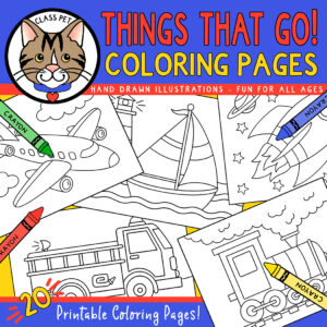 Things that Go! Transportation Coloring Pages