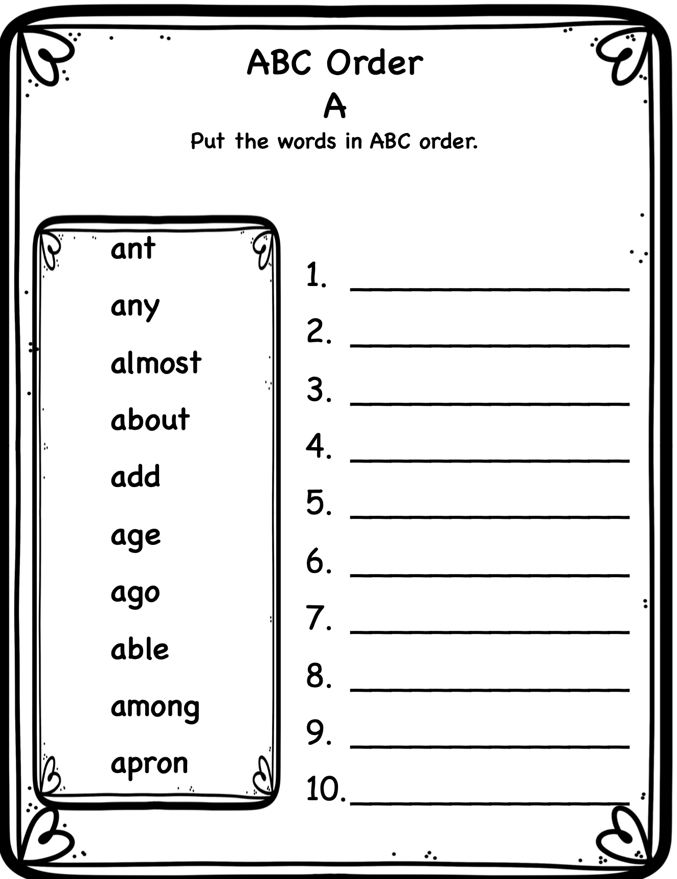 ABC Order, Fun 168 Pages - Made By Teachers