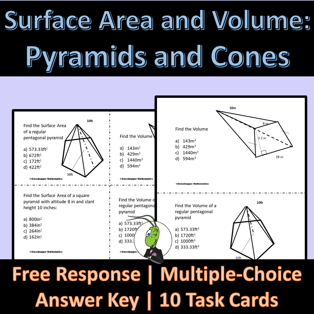 43 Surface Area And Volume Of Pyramids And Cones Worksheet Answers