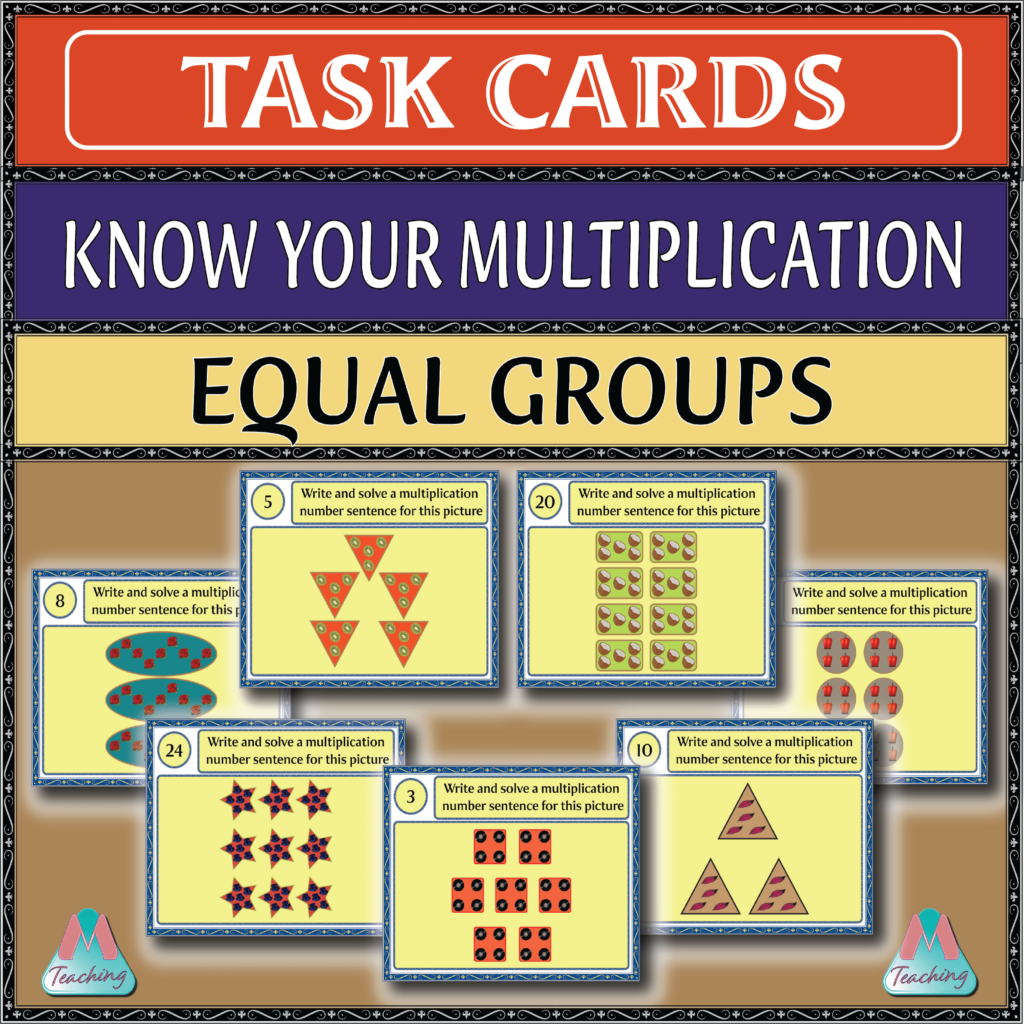 Multiplication Task Cards Equal Groups Made By Teachers