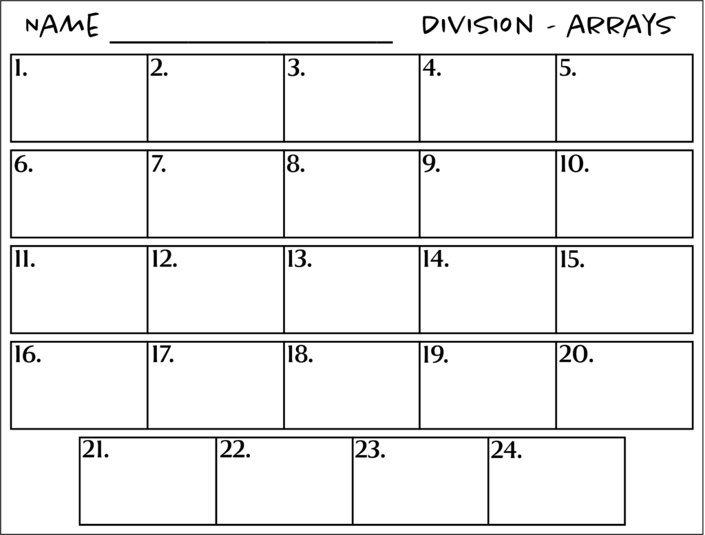 Division Task Cards - Arrays - Made By Teachers
