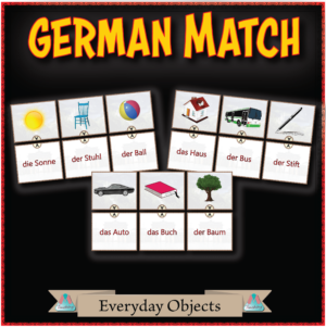 German Match - Everyday Objects Printables