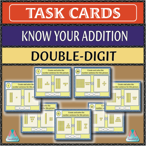 Addition Task Cards - Double-digit | Made By Teachers