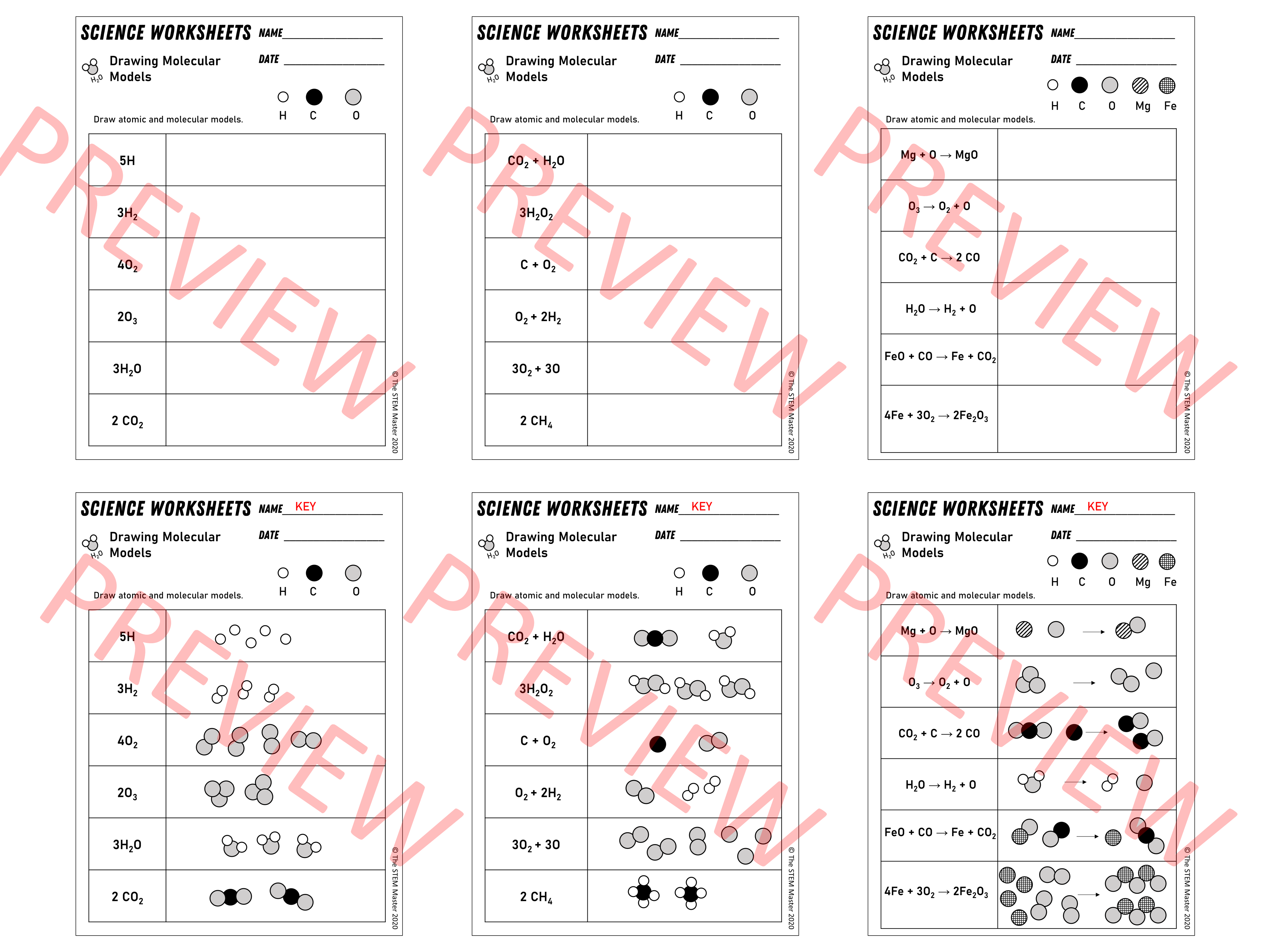 Drawing Molecular Models Worksheets | Made By Teachers