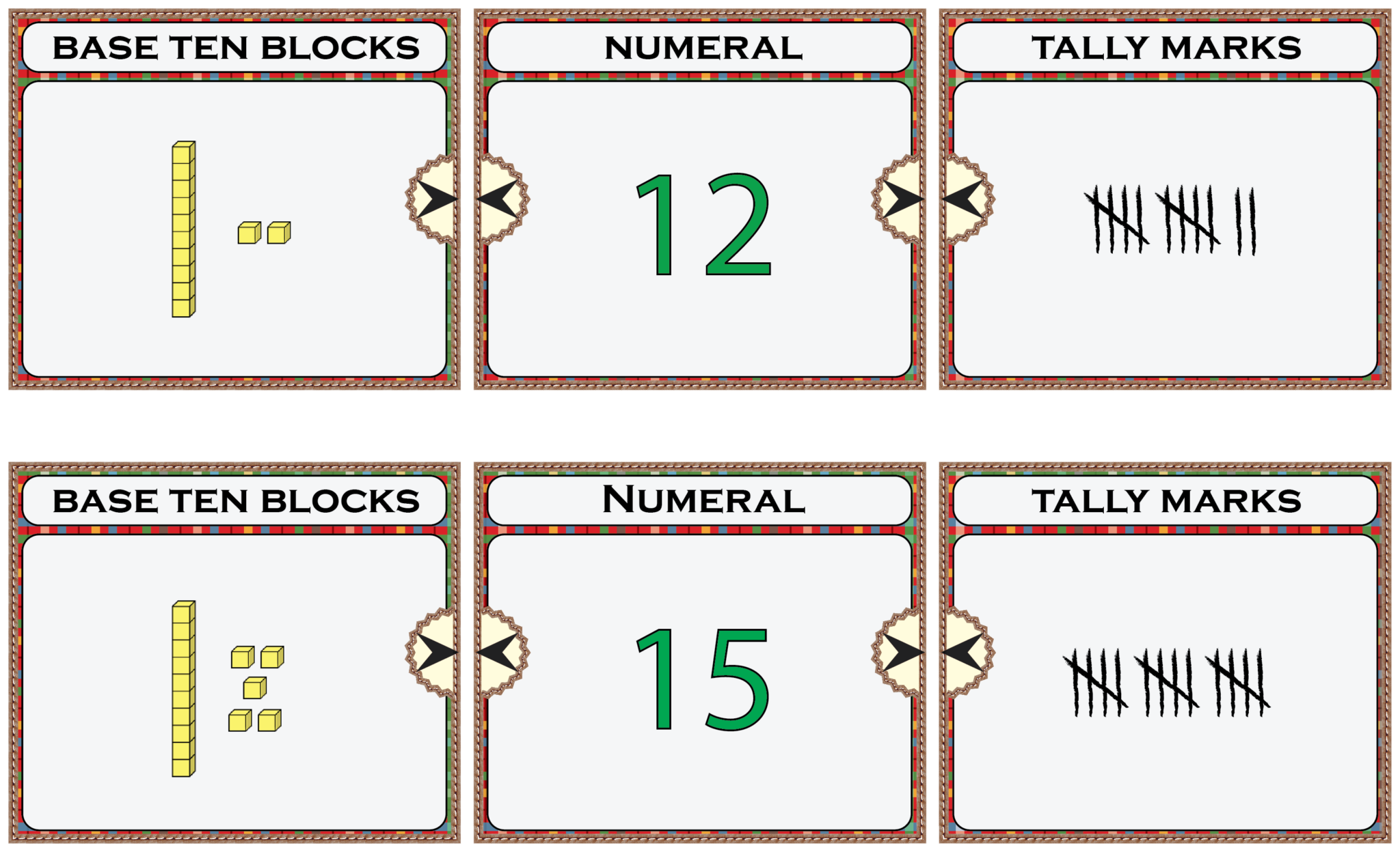 Math Center Base Ten Blocks and Tally Marks Made By Teachers