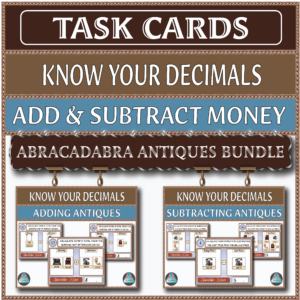 Decimals Task Cards - Adding Money Printable Printable