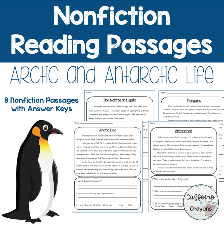 Arctic and Antarctic Nonfiction Reading Passages | Made By Teachers