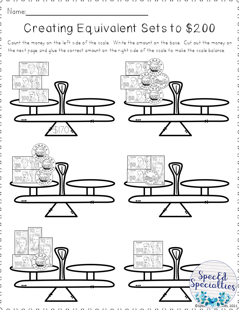 canadian money worksheets bundle made by teachers