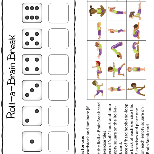 Yoga Roll-a-Brain Break for Self-Regulation | Made By Teachers