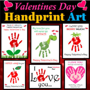 Valentines Day Handprint Art Keepsake Art printable
