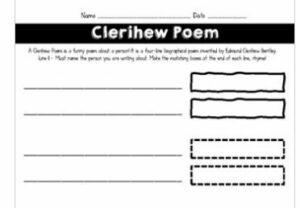 Easy Poetry Template - Write a Clerihew - Made By Teachers