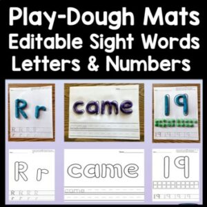 Sight Word Numbers and Letters with Play-Doh