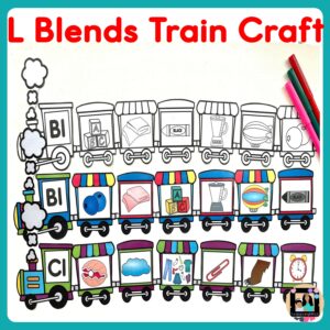 Consonant L Blends Train Craft Activity