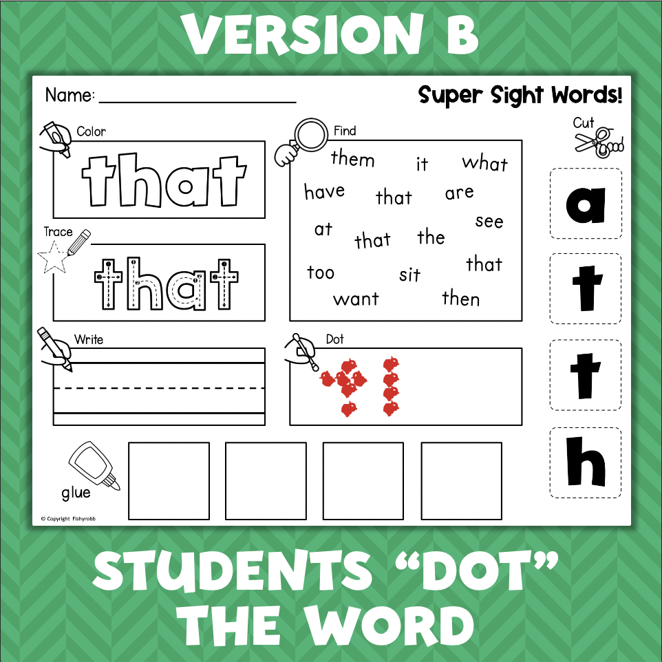 kindergarten sight word practice high frequency made by teachers