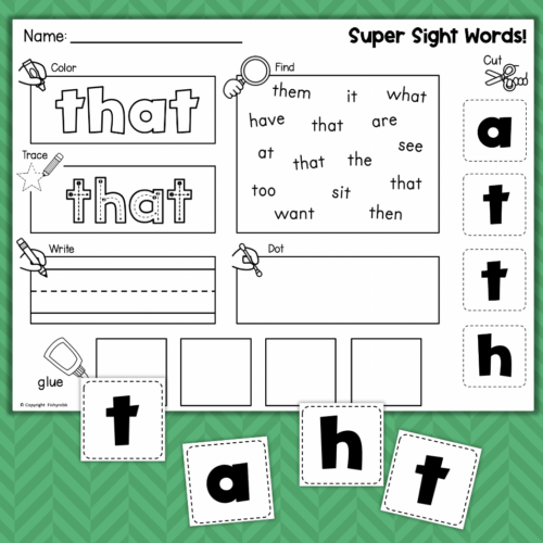 kindergarten sight word practice high frequency made by teachers