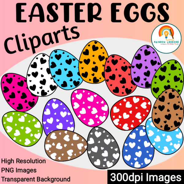 Easter Eggs Clipart | Colorful Easter Clipart