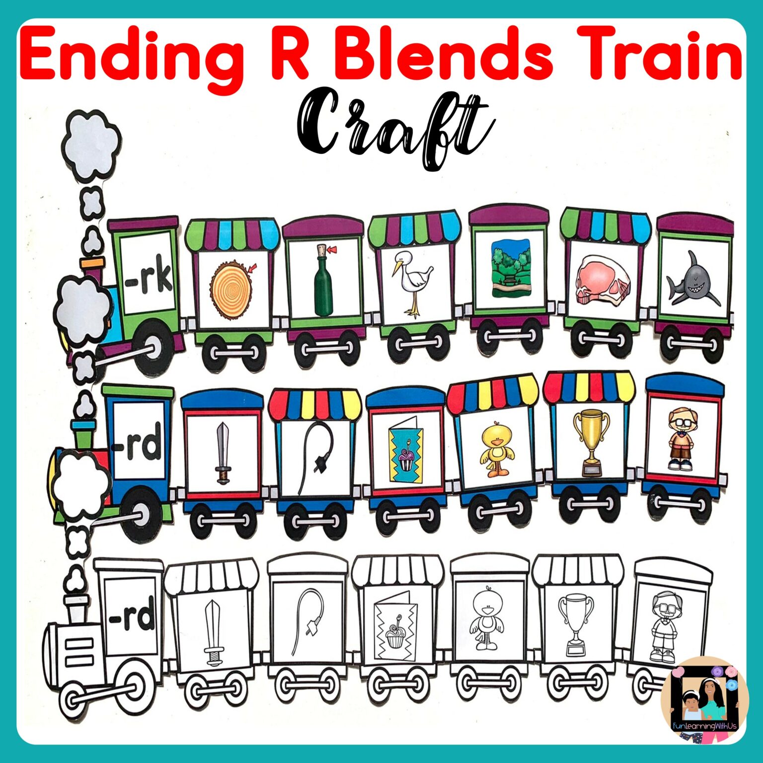 Consonant Ending R Blends Train Craft Activity - Made By Teachers