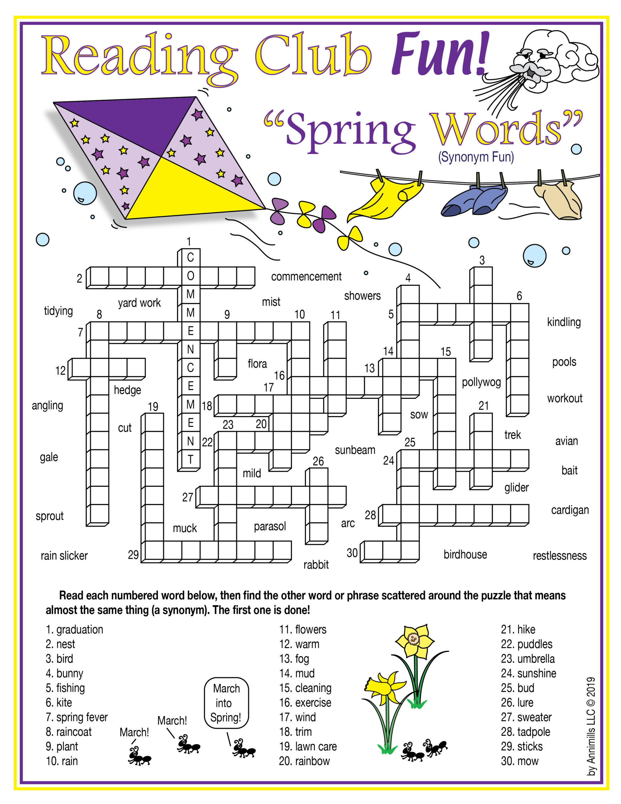 March Winds Blow (Spring) Printable Puzzles - Made By Teachers