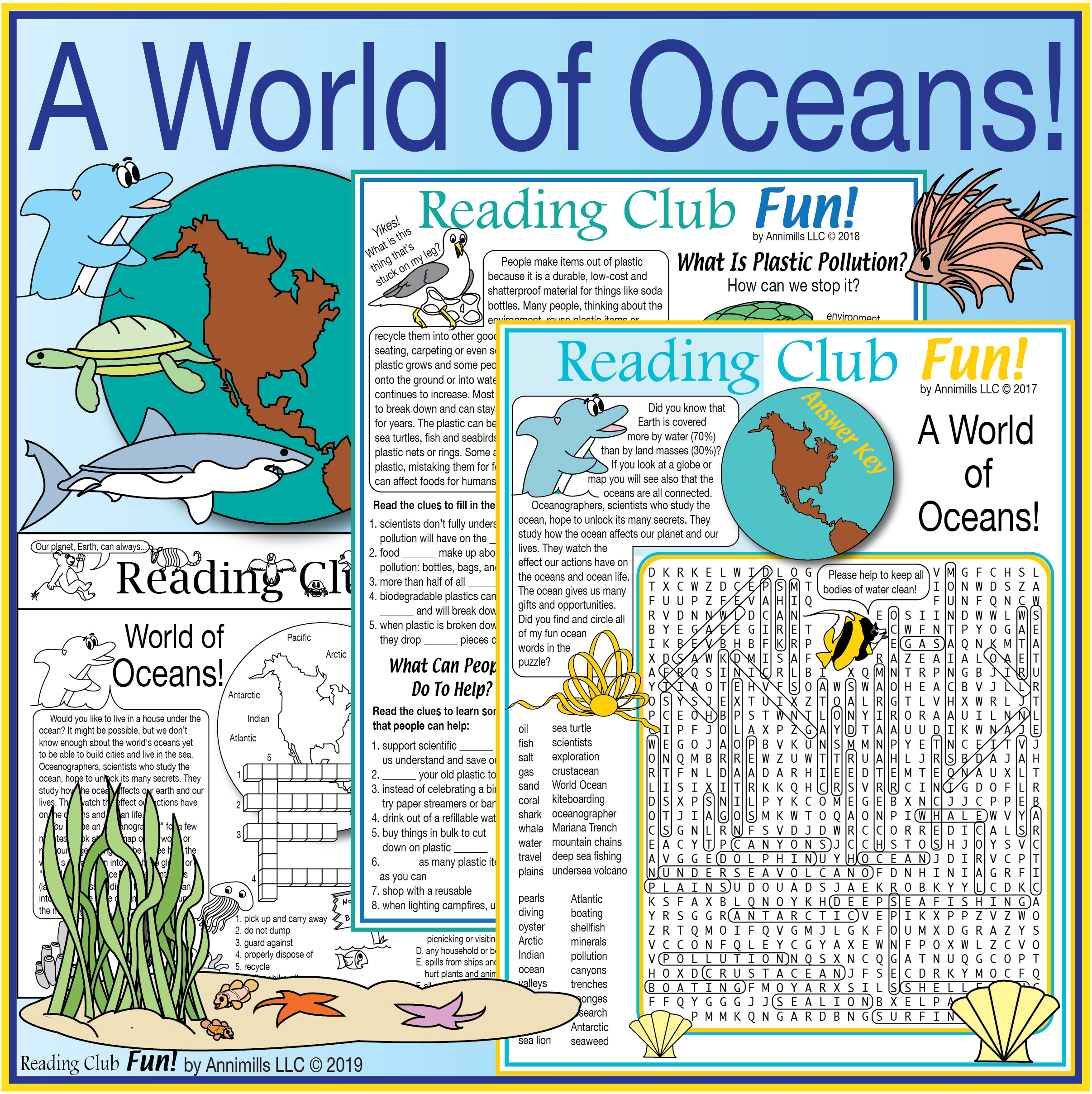 world of oceans activity set earth day printables made by teachers