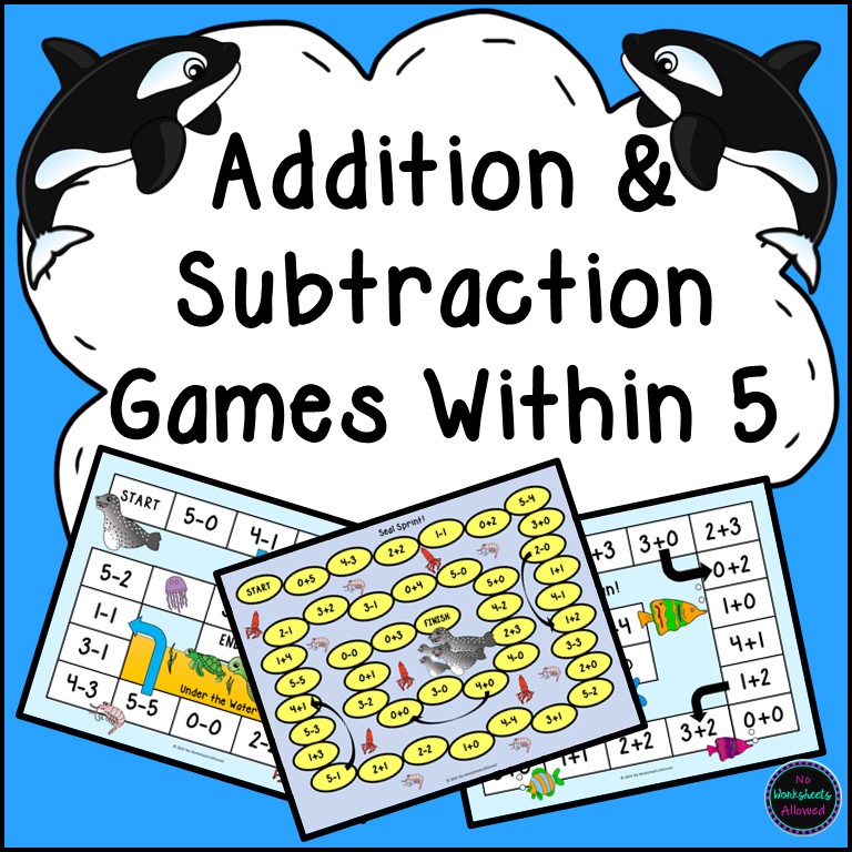 Addition and Subtraction Games to 5 Printable