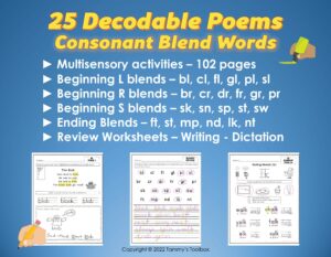 Consonant Blends Decodable Poems and Worksheets - Made By Teachers