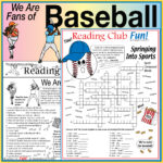 Baseball and Spring Sports Printable Puzzles Set - Made By Teachers