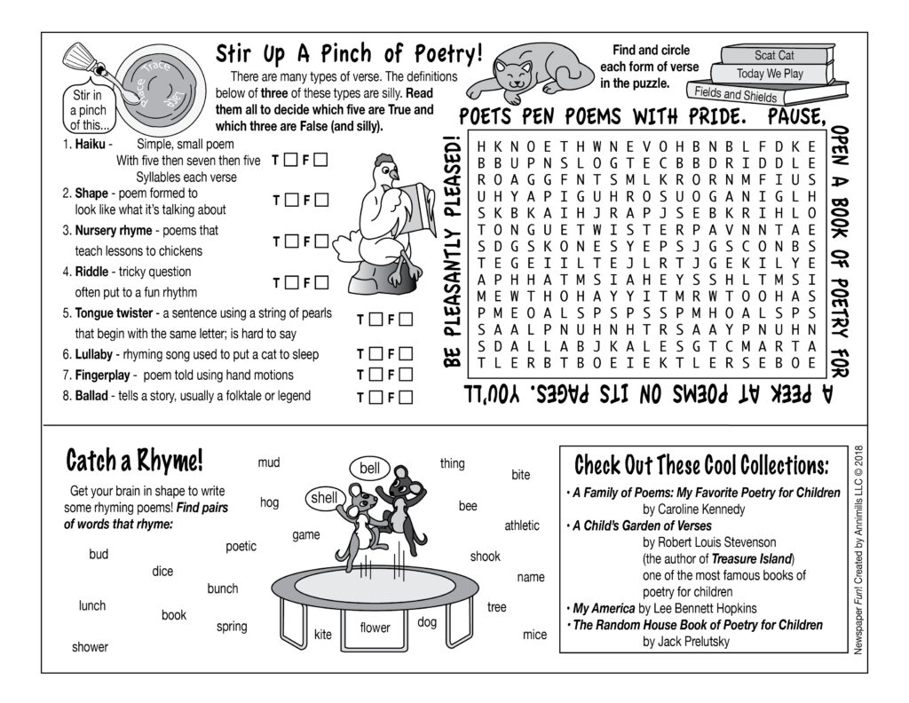 Poets and Poetry Printable Puzzle Set Made By Teachers