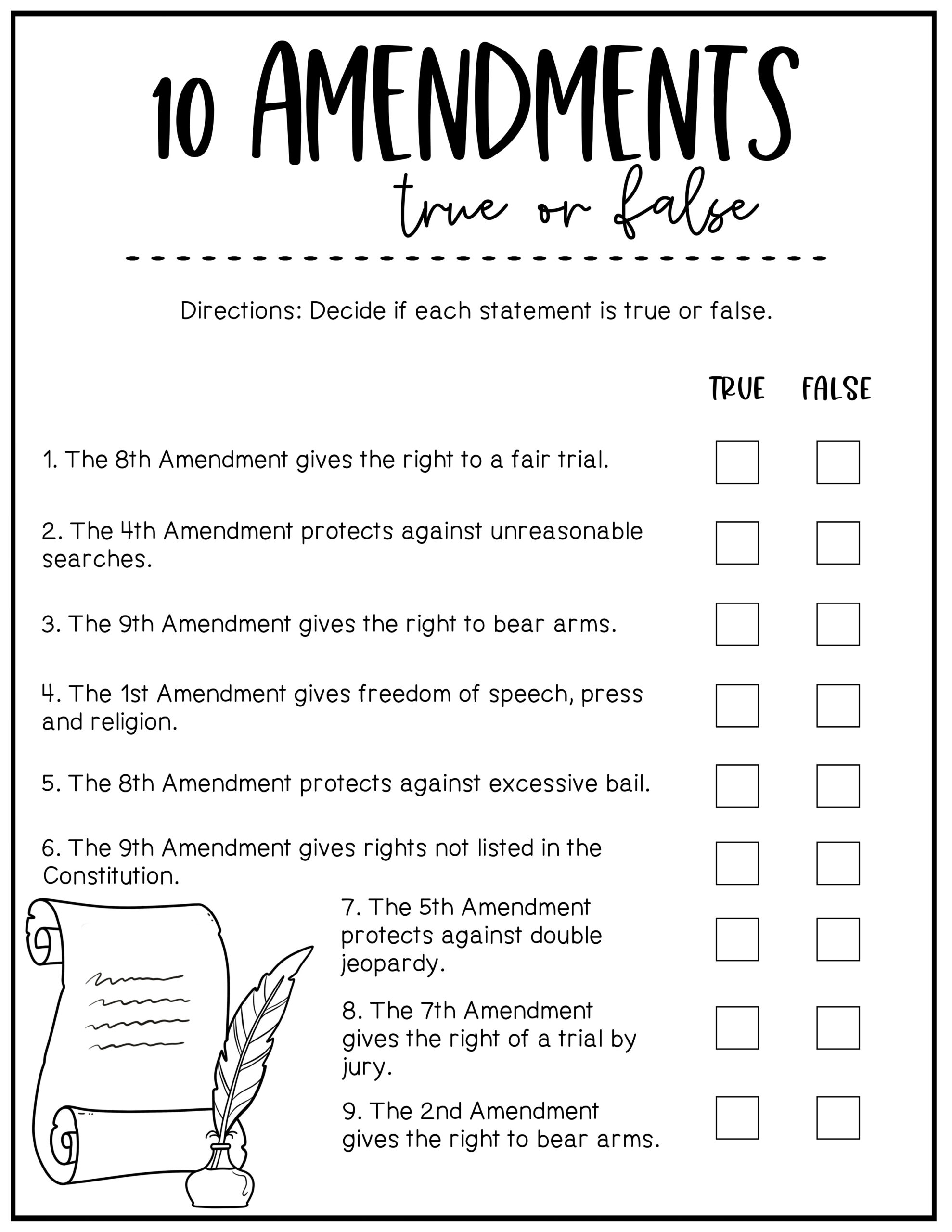 Bill Of Rights Worksheet By Teach Simple Lupon gov ph