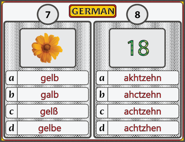 German Match & Task Cards - Numbers and Colors Bundle | Made By Teachers