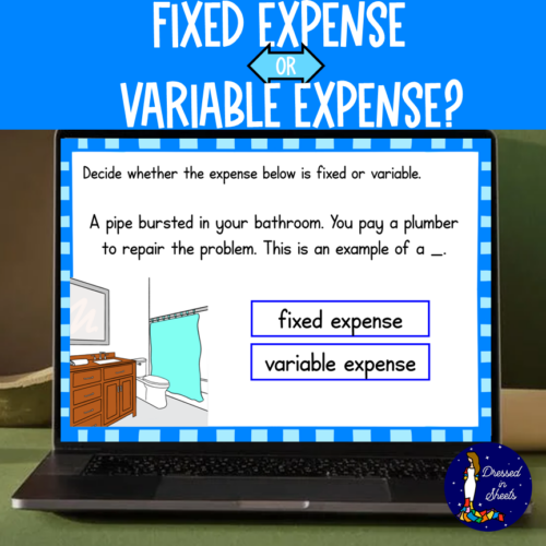Fixed Expenses or Variable Expenses? BOOM Cards Made By Teachers