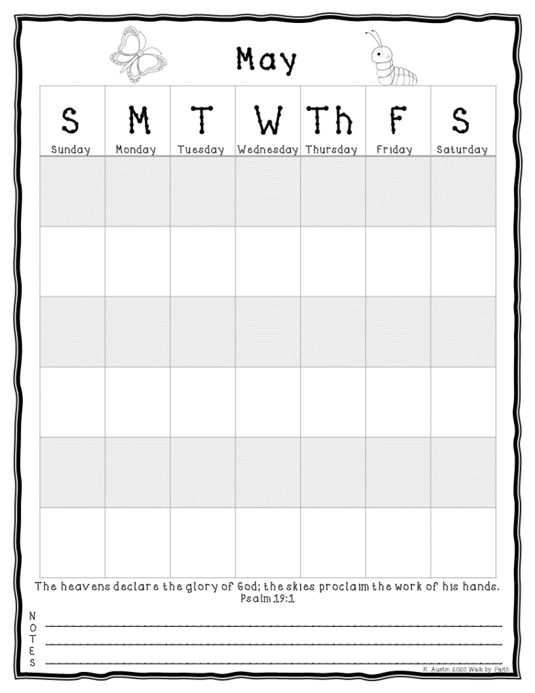 Monthly Calendars (black and white) | Made By Teachers