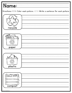 Simply Sentences - Earth Day - No Prep Sentence Writing Center or ...
